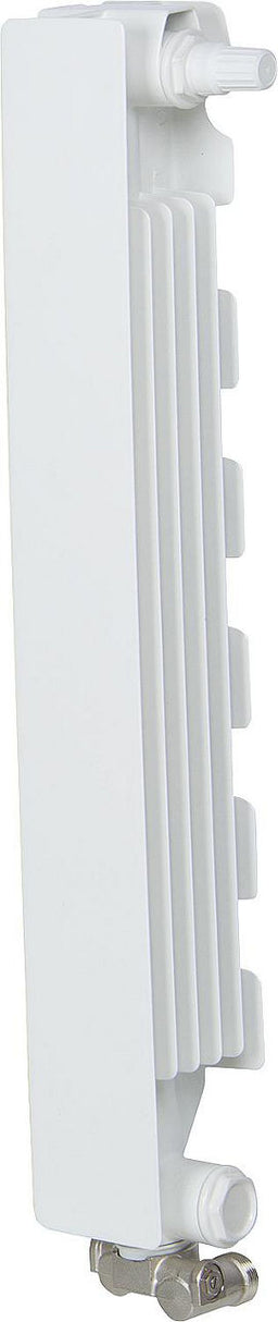 Élément de bloc de robinet pour radiateur en aluminium Fondital Blitz Super B4, blanc RAL 9010