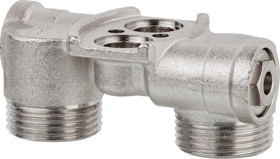 Bloc de robinet Light pour radiateur en aluminium Blitz/Simun Super B4, DN 20 (3/4") eurocône