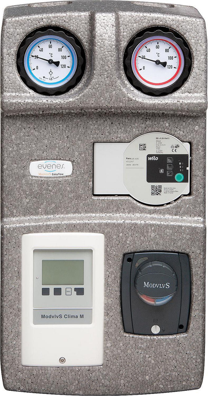 Module de circuit de chauffage Easyflow DN25(1") Clima3, régulation, servomoteur, Wilo Para 25/6