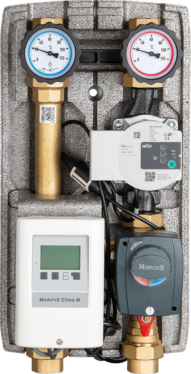 Module de circuit de chauffage Easyflow DN25(1") Clima3, régulation, servomoteur, Wilo Para 25/6
