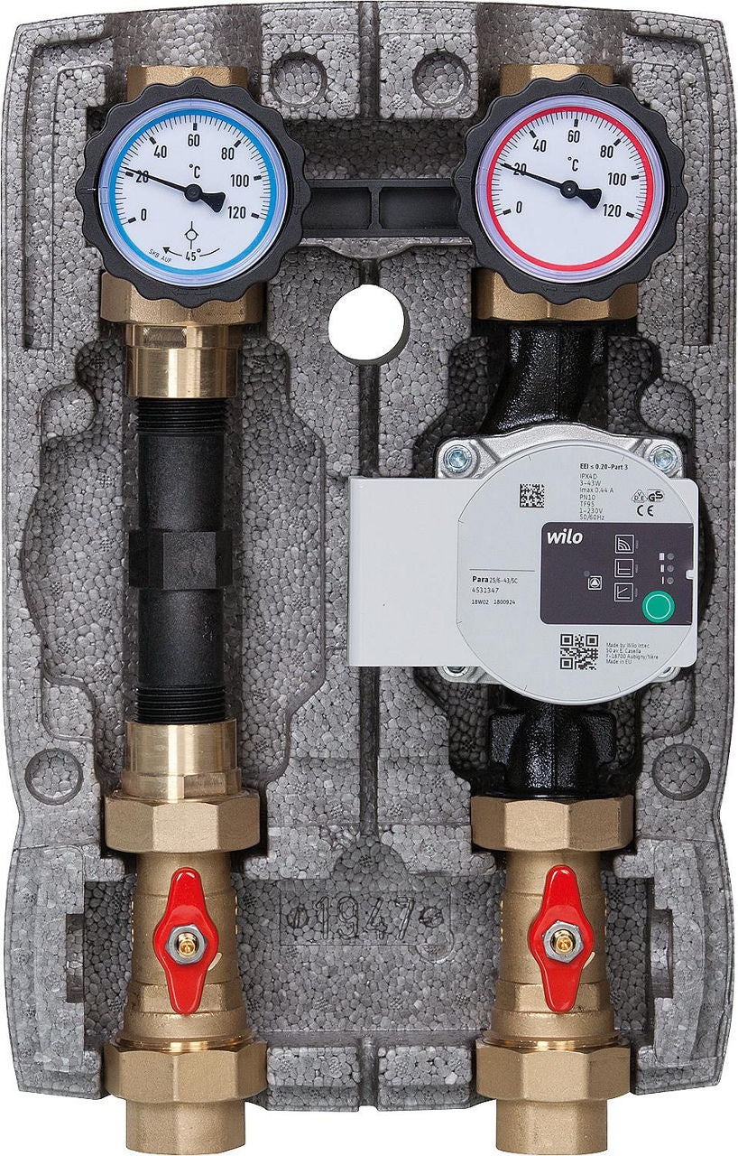 Module hydraulique Easyflow DN25(1") non mélangé, raccord compteur d energie