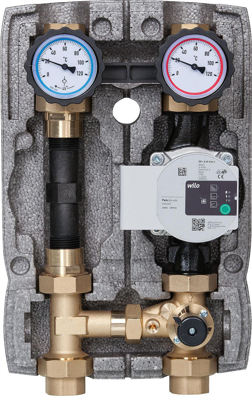 Module hydraulique Easyflow DN25(1") avec vanne 3 voies et raccord compteur d energie