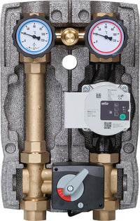Kit modules hydrauliques Easyflow DN25 R1" avec soupape différentielle et isolation EPP type 6 avec mélangeur 4 voies