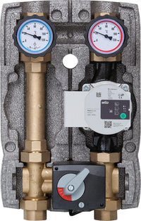 Modules hydraulique Easyflow DN 25 R1" sans soupape differentielle et avec isolation EPP type 3 avec mélangeur 4 voies