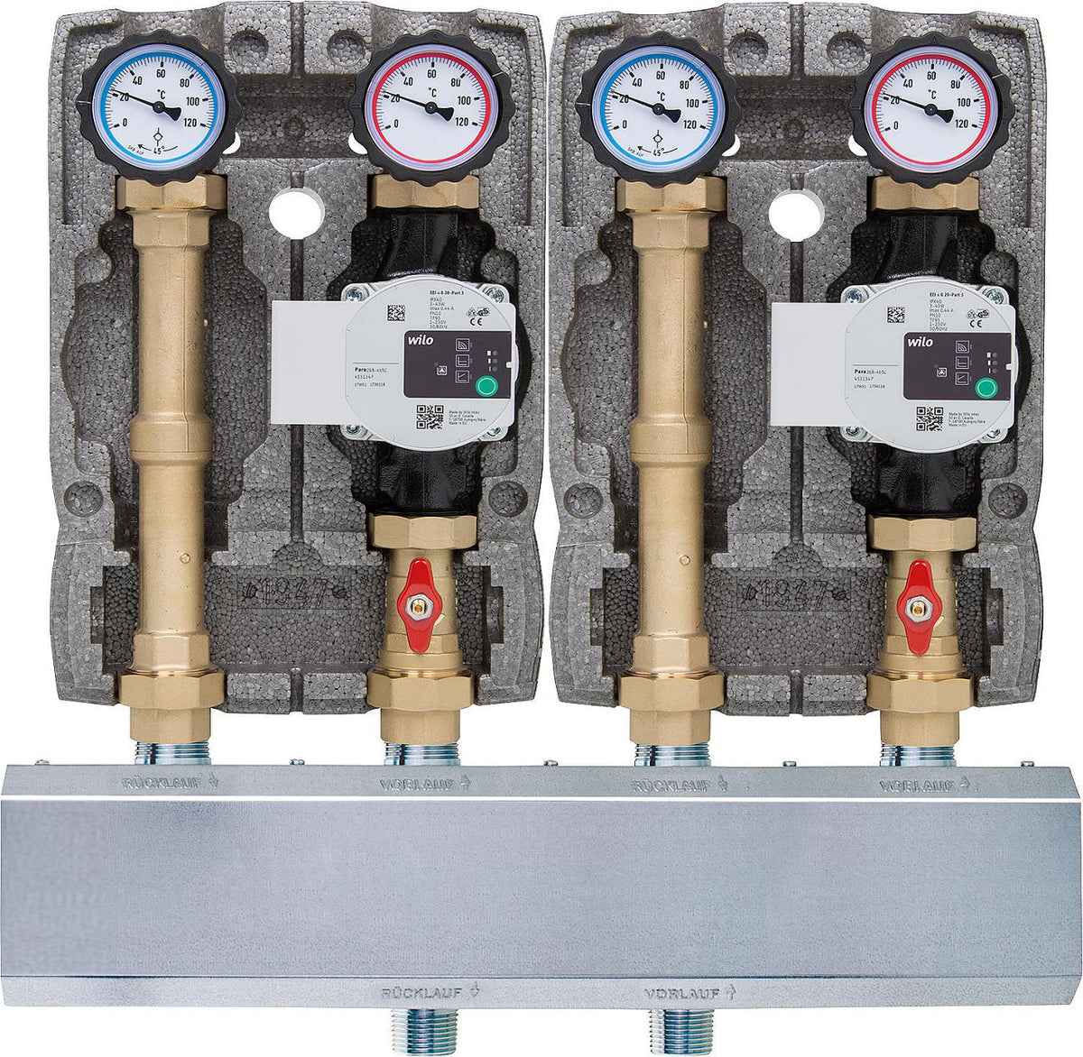 Groupe collecteur modulaire Easyflow 2xcircuit direct Type DiDi25