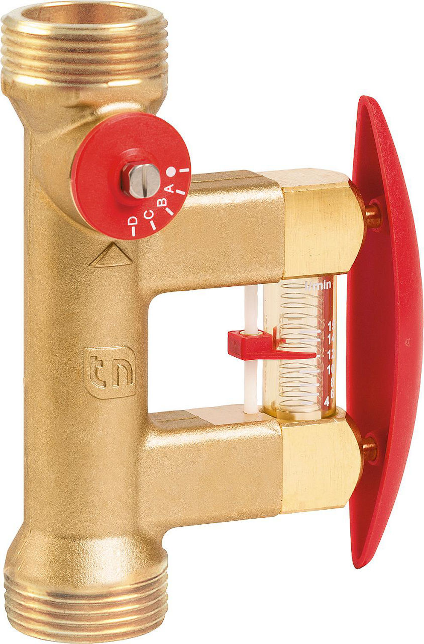 Vanne d'équilibrage Taconova Tacosetter Bypass 100, filetage mâle