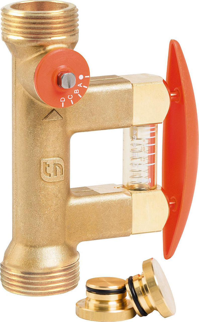Vanne d'équilibrage Taconova Tacosetter Bypass Solar 185, filetage mâle