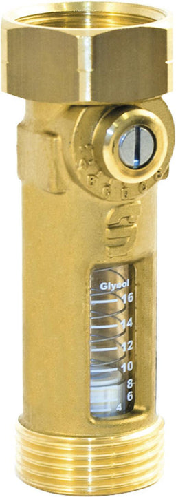 Vanne d'équilibrage Taconova Tacosetter Inline 130, échelle glycol, écrou tournant × filetage mâle