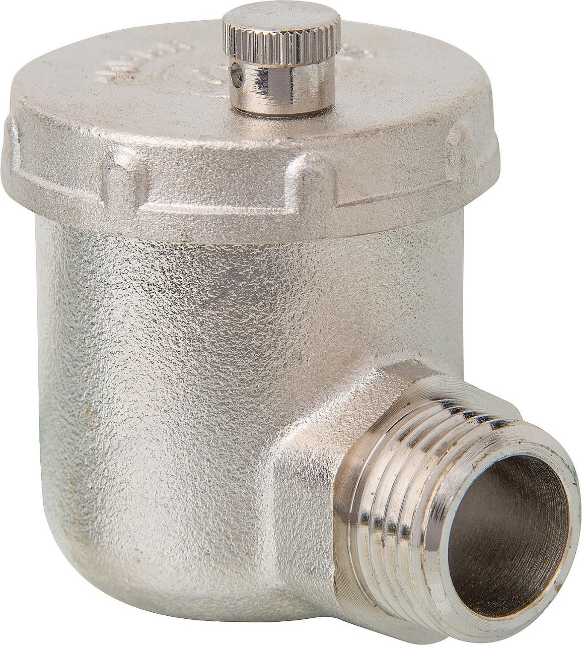 Purgeur automatique à raccord coudé, DN 15 (1/2") mâle, laiton chromé