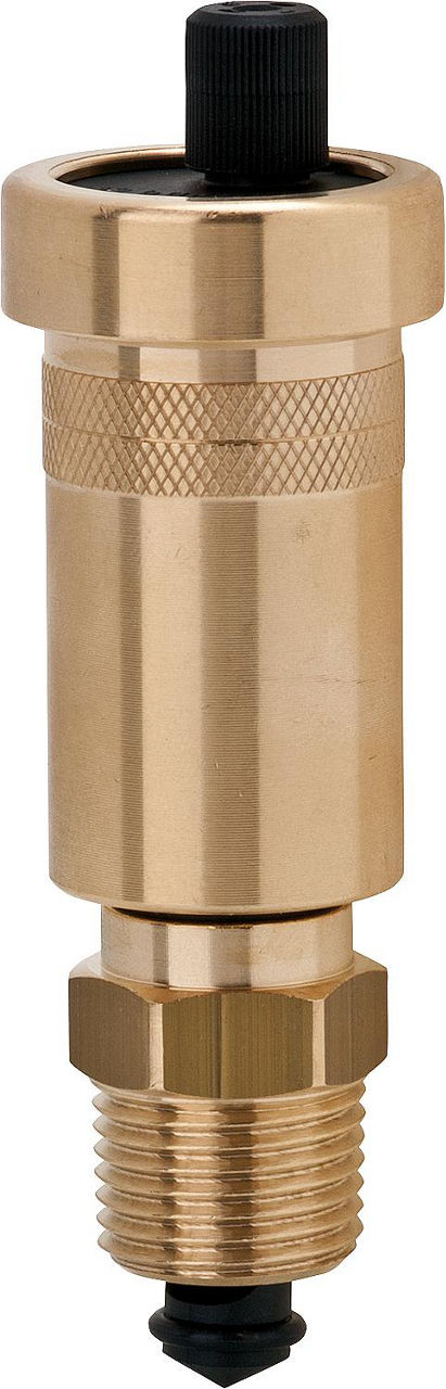 Purgeur automatique AFRISO DN 10 (3/8") avec vanne d’arrêt DN 15 (1/2") mâle, laiton