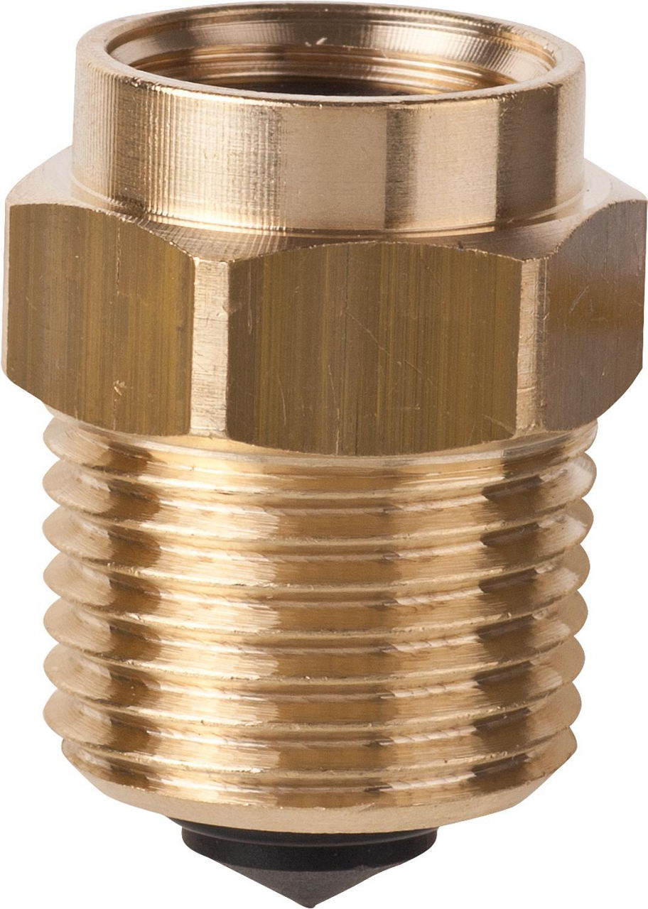 Vanne d’arrêt pour purgeur automatique AFRISO, DN 10 (3/8") × DN 15 (1/2") mâle