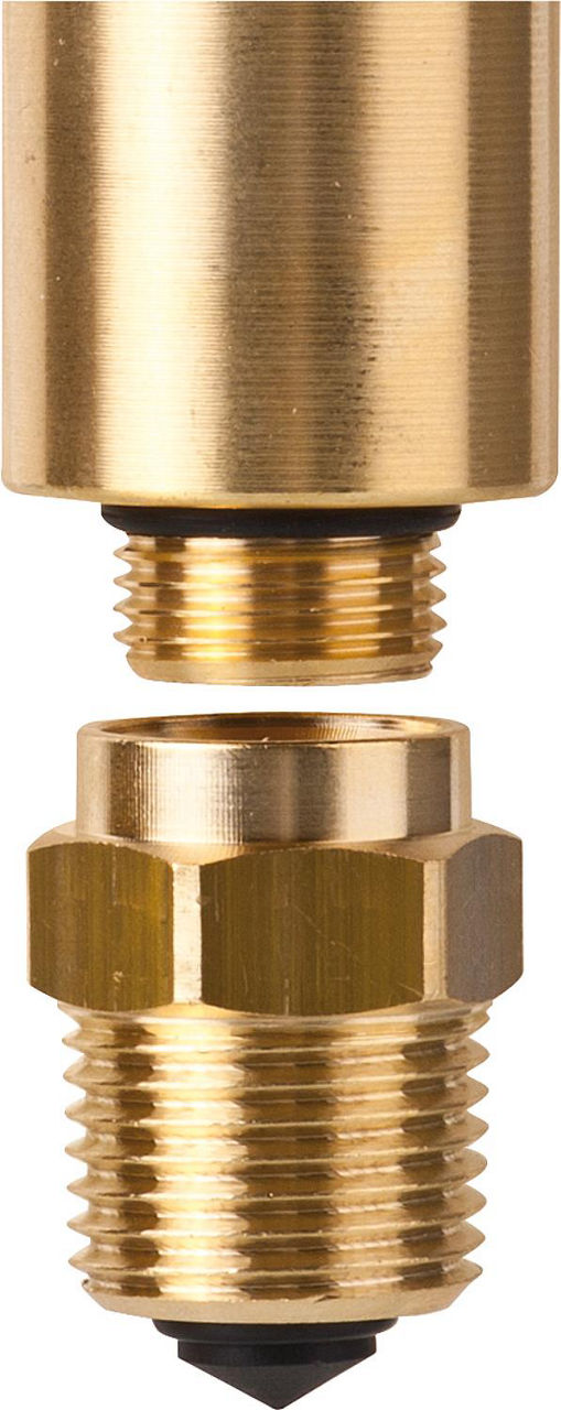 Vanne d’arrêt pour purgeur automatique AFRISO, DN 10 (3/8") × DN 15 (1/2") mâle
