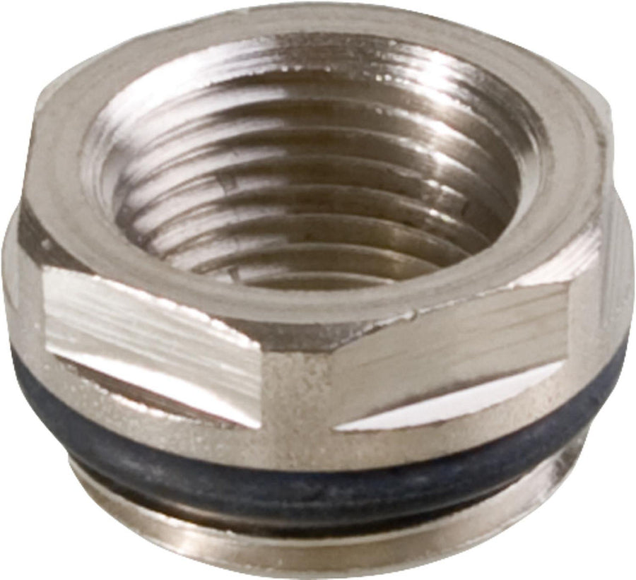 Réduction pour radiateur, laiton nickelé, joint torique