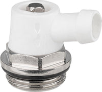 Robinet de vidange rotatif pour radiateur, laiton nickelé, joint EPDM, passage intégral