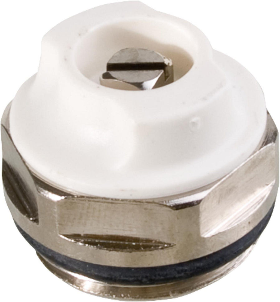 Vanne de purge rotative pour radiateur, laiton nickelé, joint torique