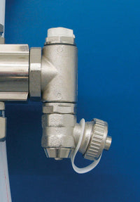 Vanne de purge rotative pour radiateur, laiton nickelé, joint torique