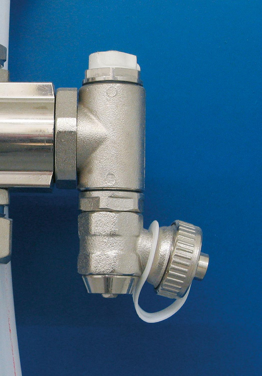 Vanne de purge rotative pour radiateur, laiton nickelé, joint torique