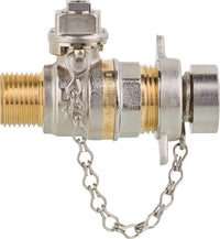 Robinet à boisseau sphérique laiton Tappy pour clé 4 pans, PN 40, DN15 (1/2")