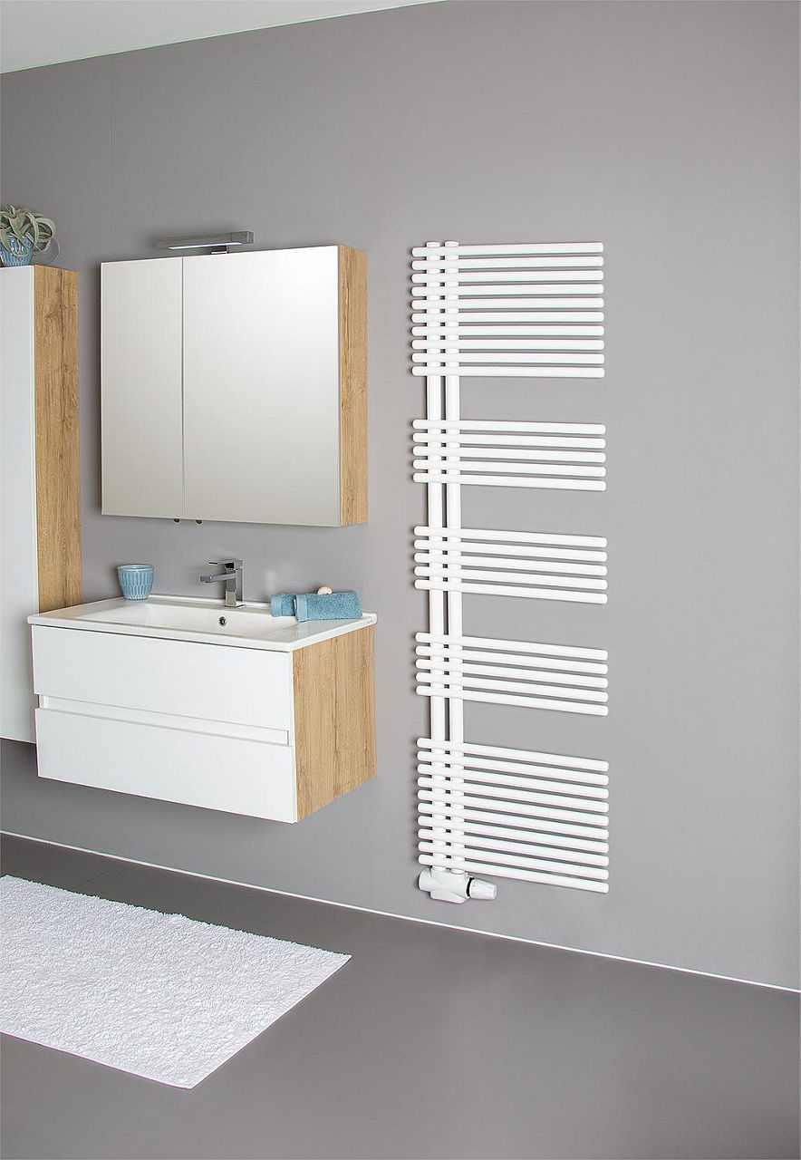 Radiateur sèche-serviettes Garda, blanc RAL 9016