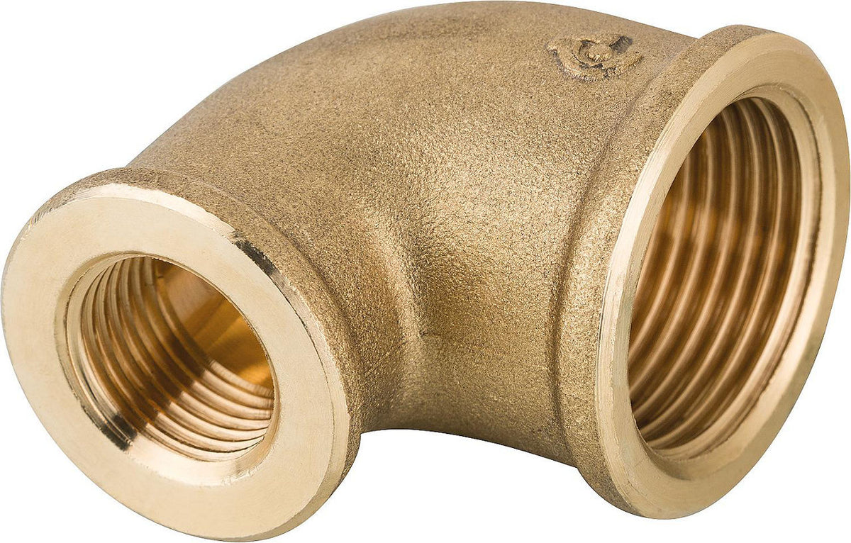 Female-female (F/F) brass reducing elbows with internal thread
