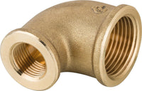 Female-female (F/F) brass reducing elbows with internal thread