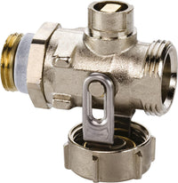 Robinet de vidange KFE à boisseau sphérique simplex PN16, 1/2", sans poignée papillon