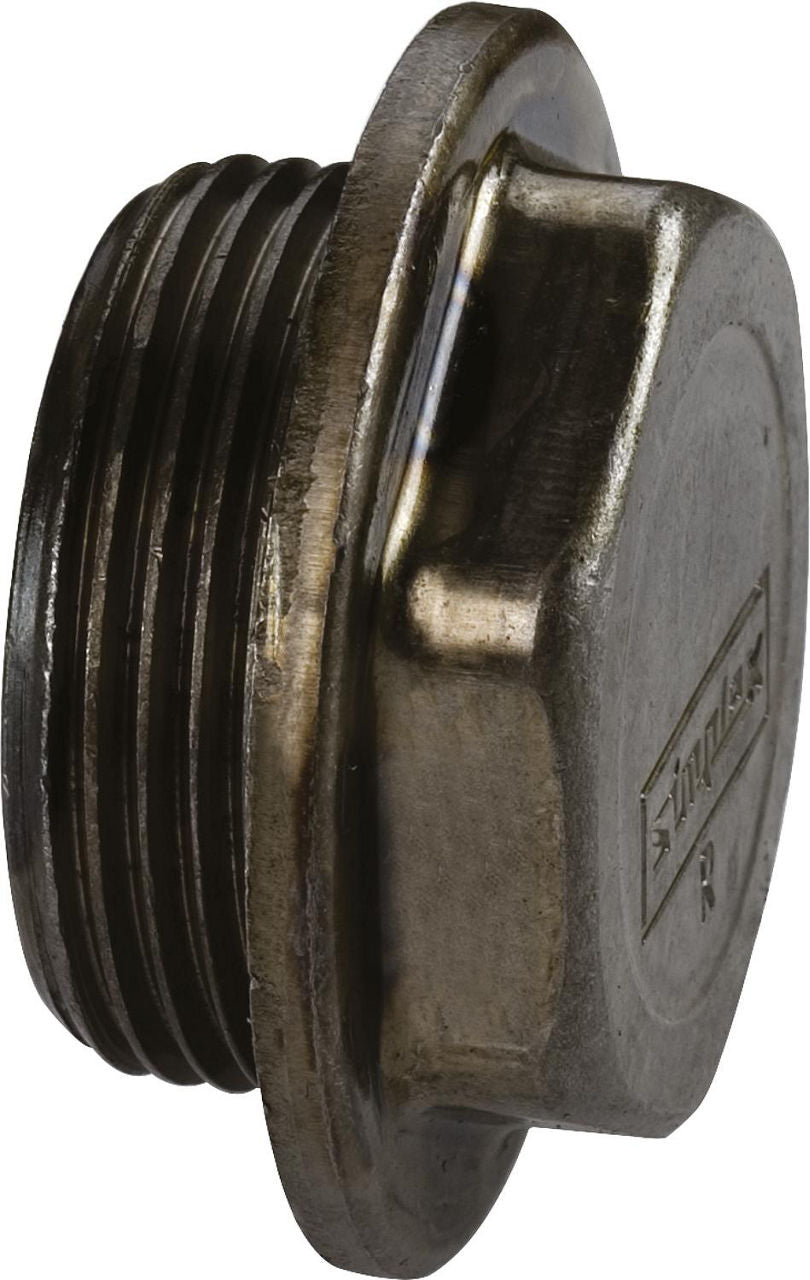 Bouchon d'obturation pour radiateur articulé Simplex DN 32 (1 1/4"), filetage à droite