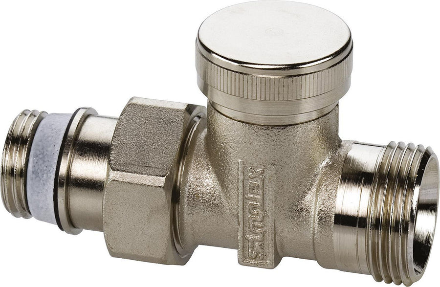 Raccord de retour type AG/M mâle DN 15 (1/2") × DN 20 (3/4") droit, laiton nickelé