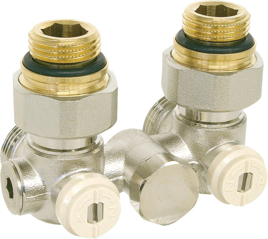 Raccord double à boisseau sphérique monotube DN 15 (1/2") mâle, équerre