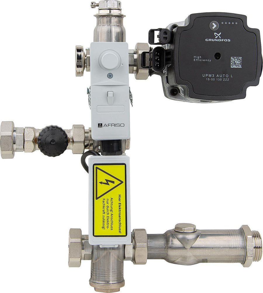 Groupe de réglage Strawa VA 130/6 avec circulateur Grundfos UPM3 pour plancher chauffant