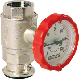 Vanne à boisseau sphérique de pompe laiton avec clapet anti-thermosiphon, type S