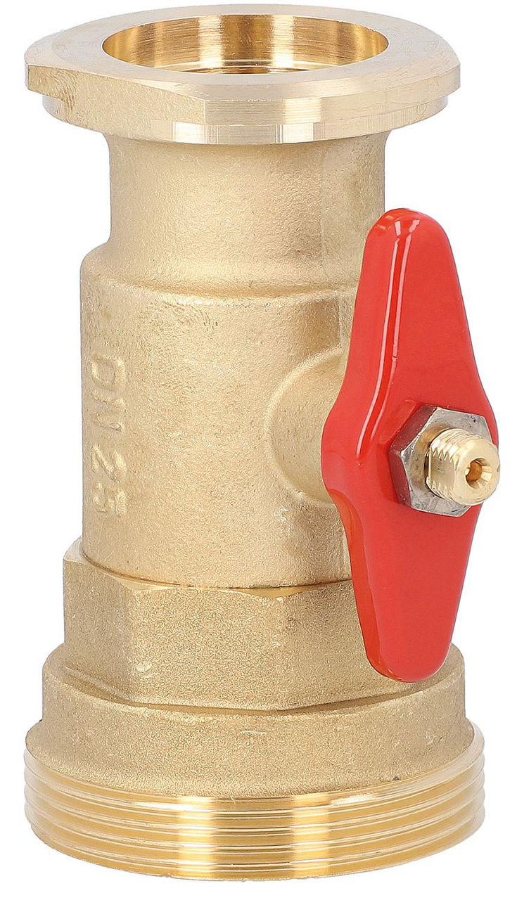 Vanne à boisseau à bride Easyflow pour module de circuit de chauffage DN32(11/4") avec DN50(2") filetage mâle + bride