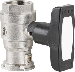 Vanne à boisseau sphérique de pompe laiton isolée en T, type F-SKB à bride avec clapet anti-thermosiphon