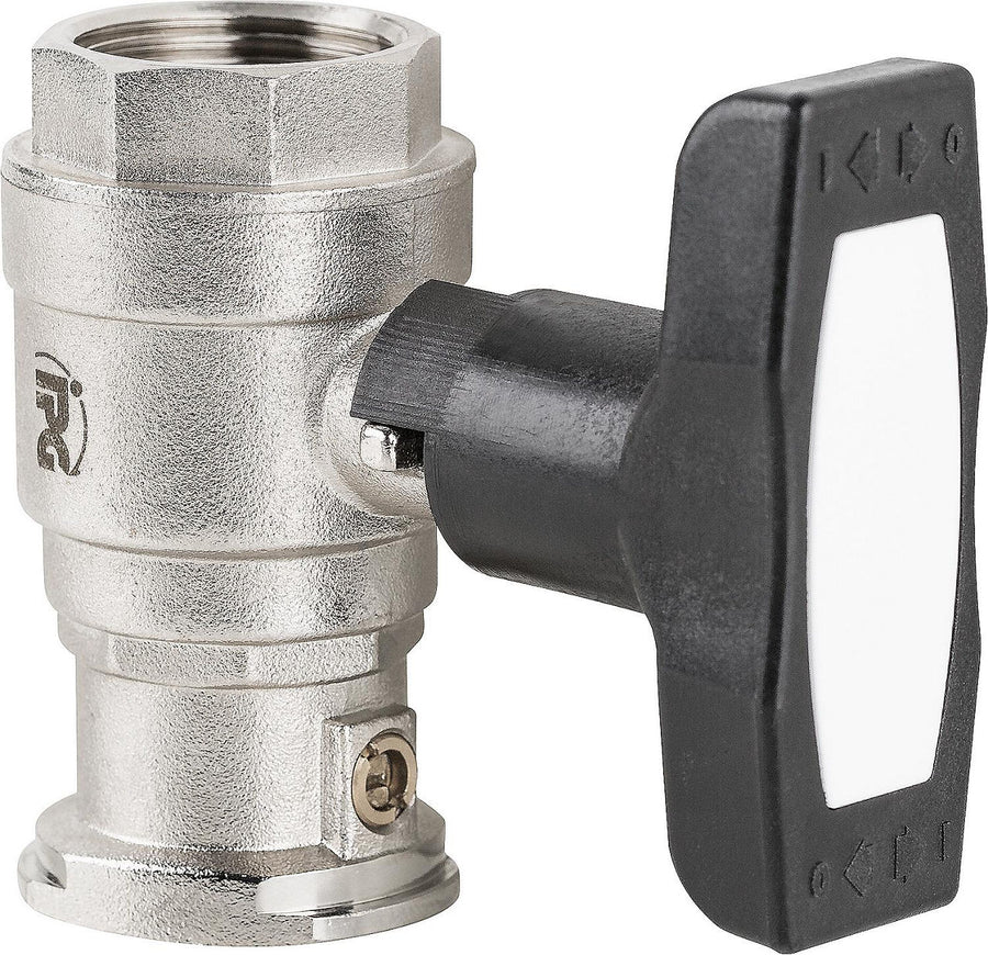 Vanne à boisseau sphérique de pompe laiton isolée en T, type F-SKB à bride avec clapet anti-thermosiphon