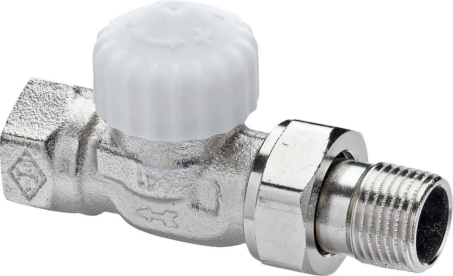 Corps de vanne thermostatique IMI Heimeier V-exact II droit, femelle, sens d'écoulement inversé