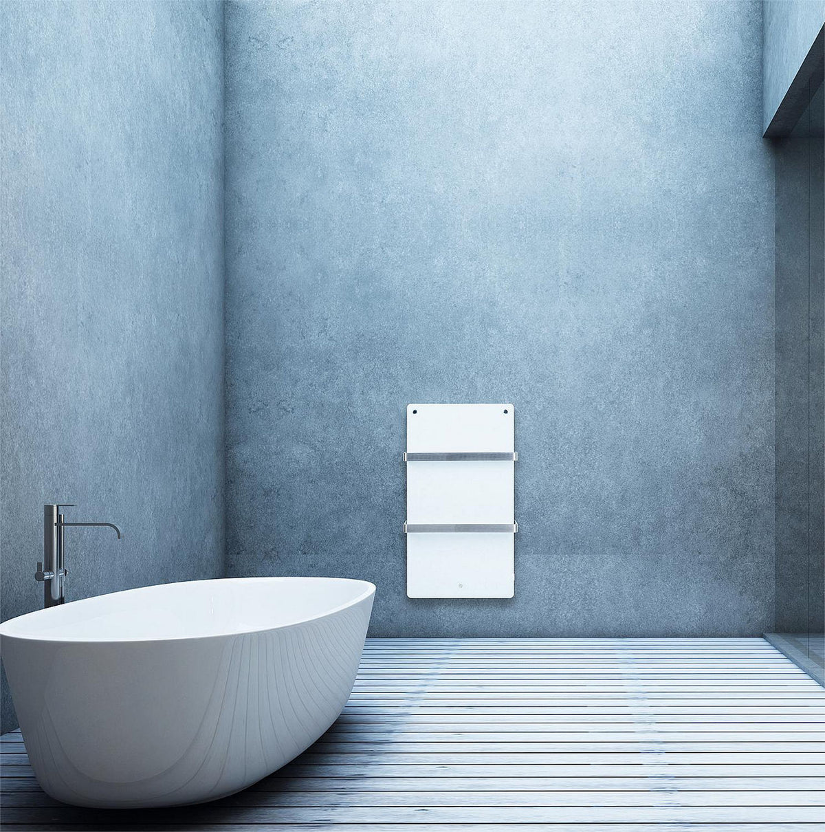 Radiateur sèche-serviettes infrarouge Sani Wi-Fi, verre