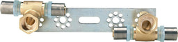 Plaque de montage evenes avec 2 raccords à sertir 16x2mm-1/2''-16x2mm, profil TH