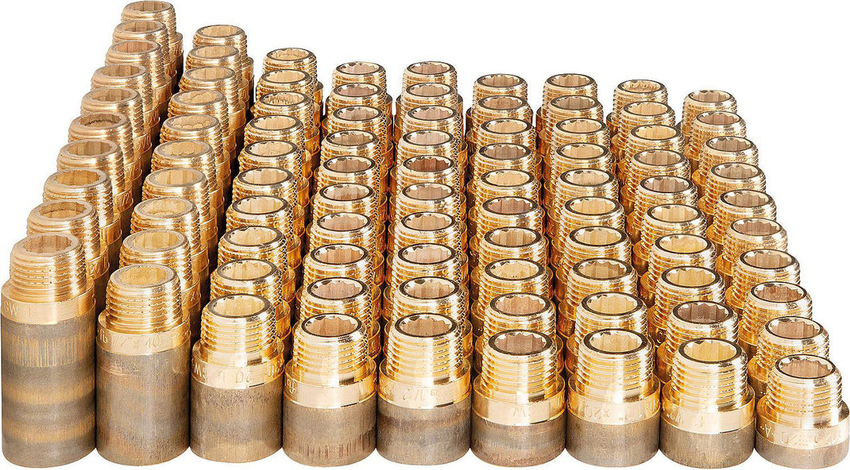 Pack rallonges de robinet bronze 90 pièces DN 15 (1/2")