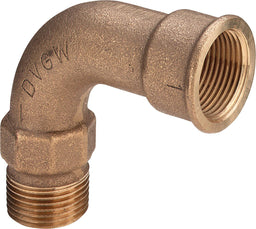 Raccord fileté bronze coude long 90° F/M Type 3001