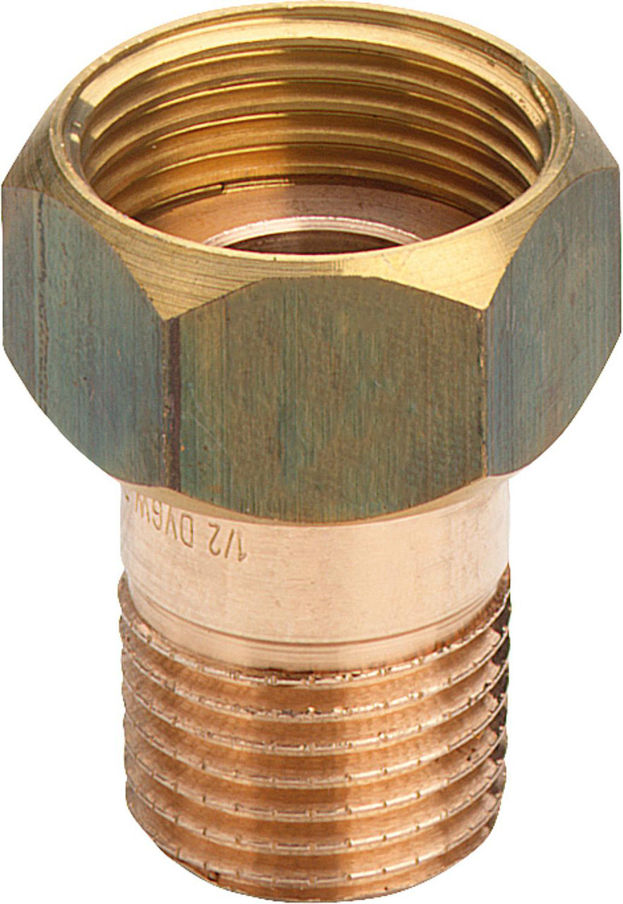 Raccord fileté bronze demi-raccord union M × écrou tournant à joint plat Type 3335