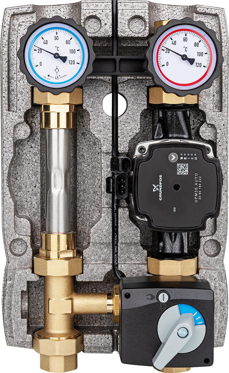 Module hydraulique Easyflow DN25(1") avec vanne 3 voies et raccord compteur d energie
