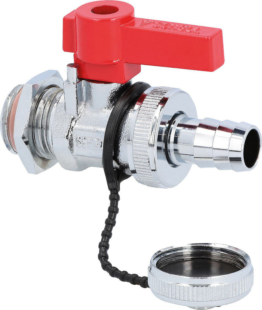 Robinet de vidange KFE à boisseau sphérique SCHELL DN15 (1/2") chromé mat