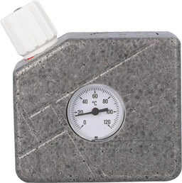 Vanne de régulation de circulation thermostatique IVAR RTV A, avec coque d'isolation