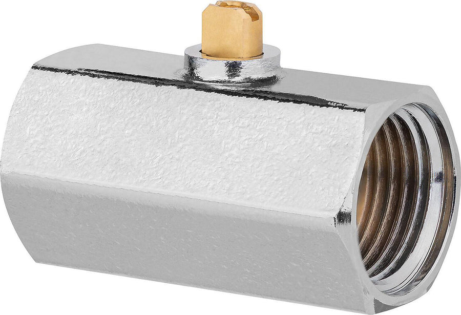 Mini robinet à boisseau sphérique laiton femelle × femelle, commande tournevis