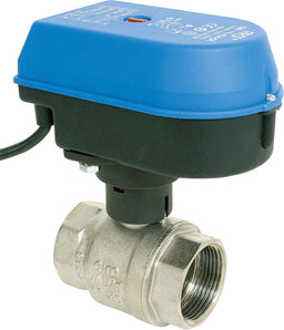 Vanne à boisseau sphérique laiton électro-motorisée BE-EMV-110 Compact série 602, femelle × femelle
