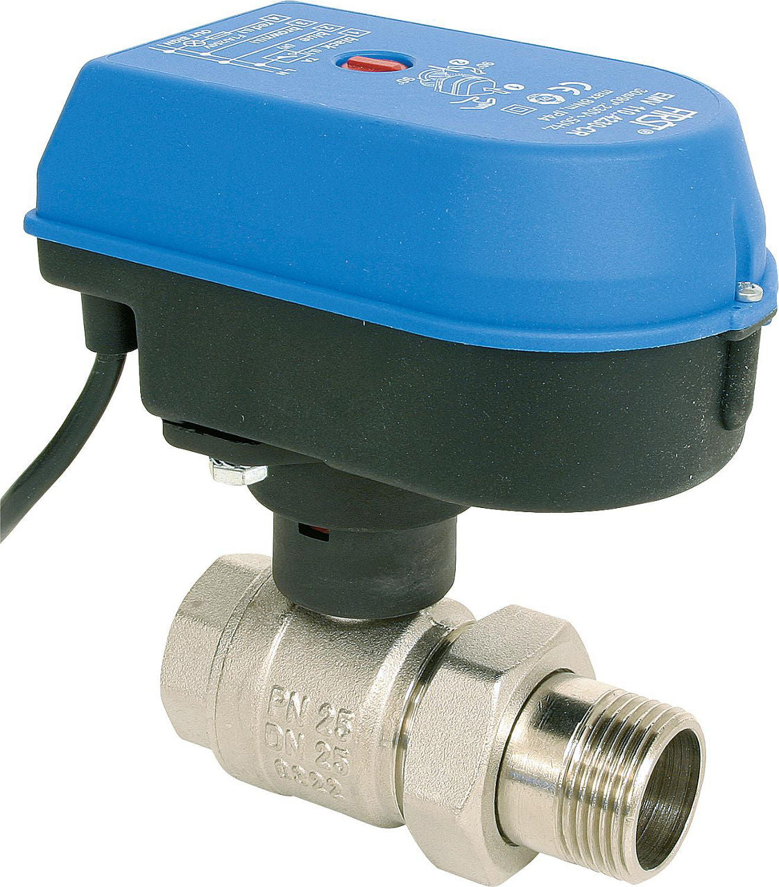 Vanne à boisseau sphérique laiton électro-motorisée BE-EMV-110 Compact série 603, femelle × raccord