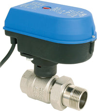 Vanne à boisseau sphérique laiton électro-motorisée BE-EMV-110 Compact série 603, femelle × raccord