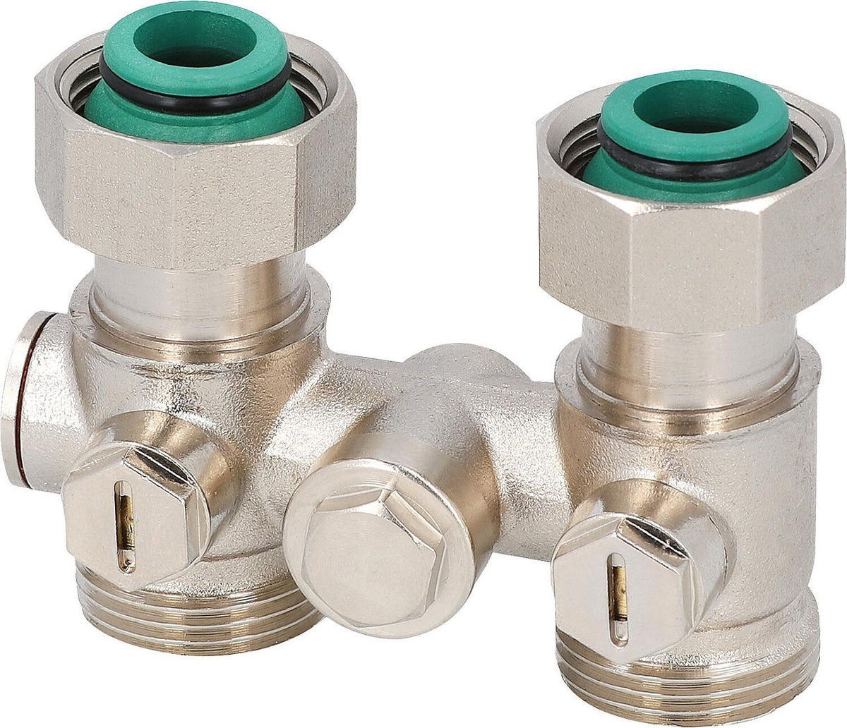 Bloc de robinet monotube pour raccordement de radiateur