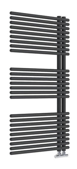 Radiateur sèche-serviettes Garda, noir mat RAL 9005