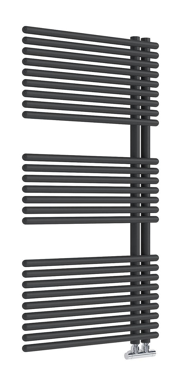 Radiateur sèche-serviettes Garda, noir mat RAL 9005